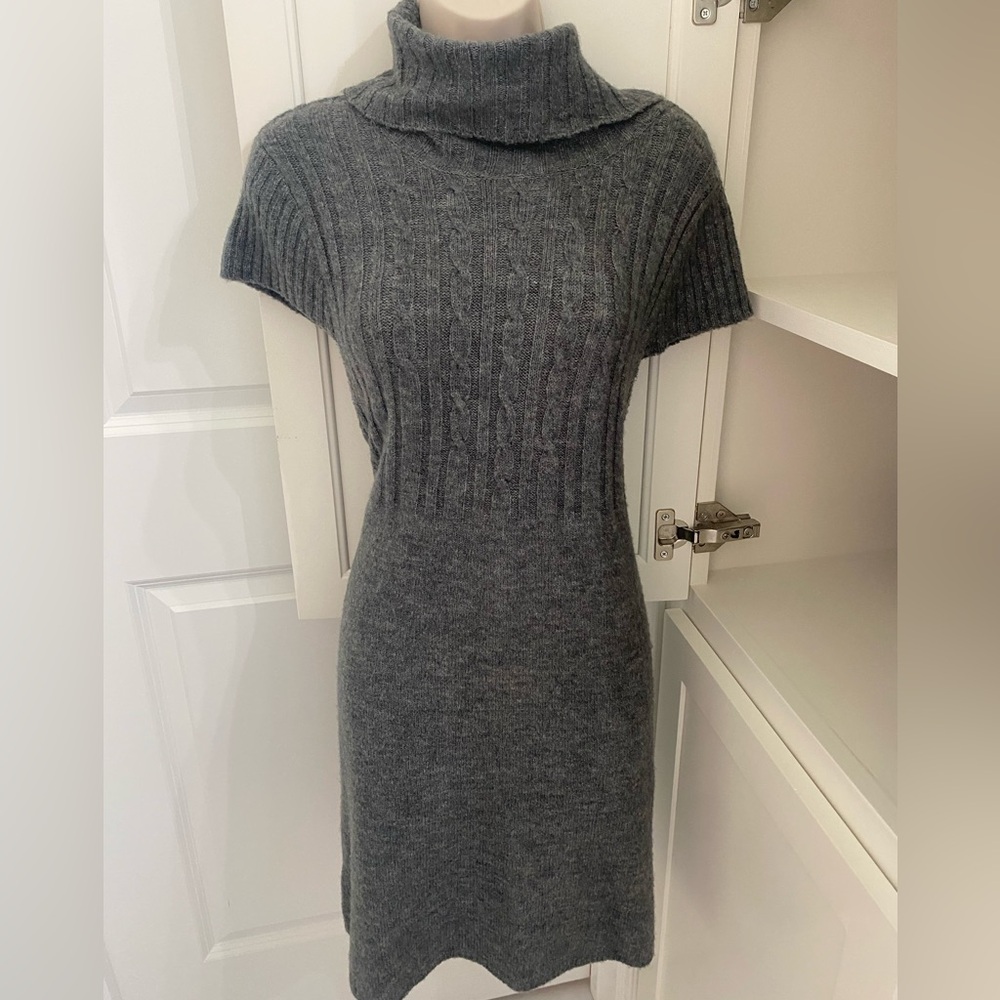 Love Rocks Charcoal Turtleneck Sweater Dress
